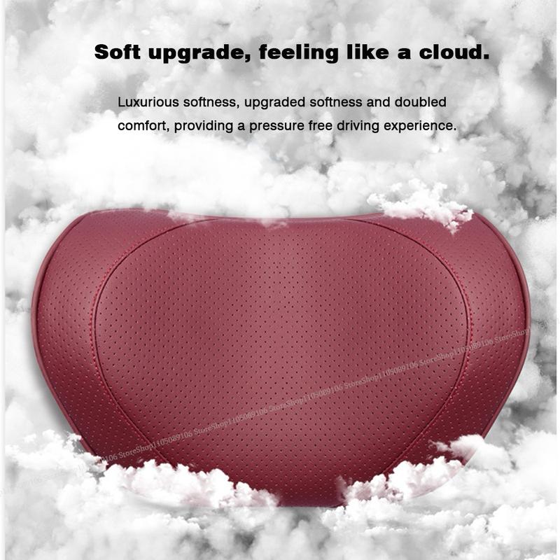 For Porsche Headrest Neck Support Waist Lumbar Cushion Soft Car Seat Neck Pillow Seat Cover Protector original color scheme