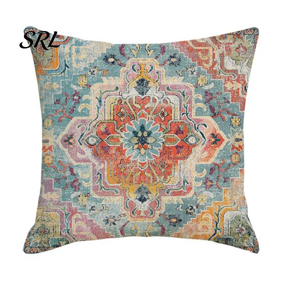Hidden Zipper Pillowcase Boho Throw Pillow Covers, 18 x Inch Bohemia Case Ethnic Style Cushion Case, Decorative for Sofa Couch Cover