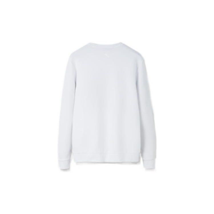 Anta Однотонный толстовка с круглым вырезом и логотипом на флисовой подкладке, мужские топы, белый цвет 152247702-1