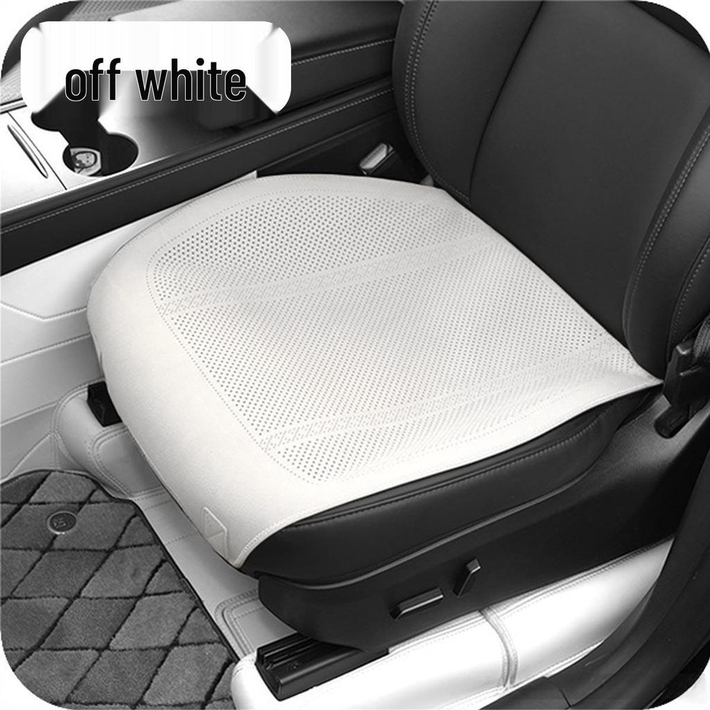 Breathable Suede Velvet Car Seat Cushion for Driver - Perforated, All-Season Cover
