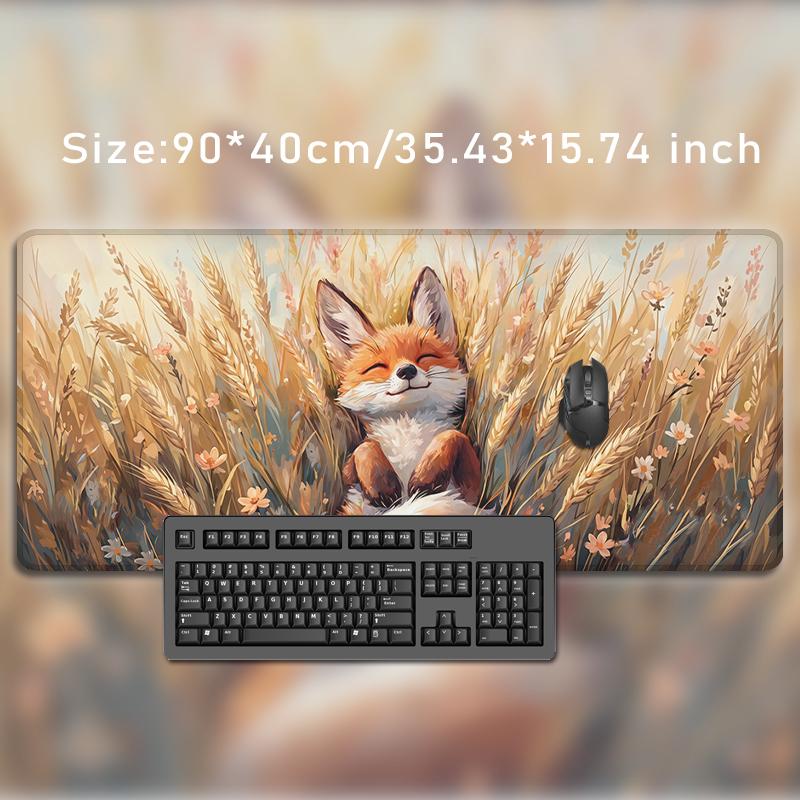 Mouse Pad Cute Fox Gaming XL Large HD Computer Mousepad XXL Mouse Mat Office Carpet Non-Slip Desktop Mouse Pad Table Mat