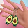 Lovers Gifts Avocado Smile-shaped Fruit Simulation Fashion Accessories Jewelry Key Ring Key Chain