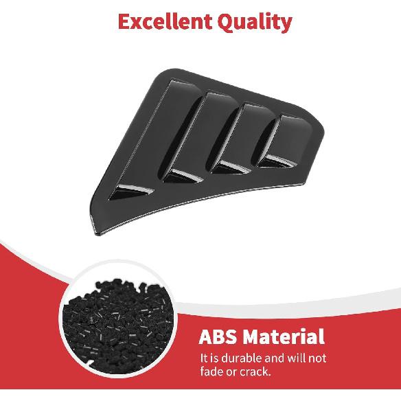 Linskip Fender Vent Trim Kit for 2021-2024 2026 Ford Bronco Standard, Fender Vent Covers for Bronco 2/4 Door Accessories Gloss Black