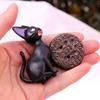 Black Cat Anime Figurine: Cute Japanese Model for Desktop & Cake Decoration