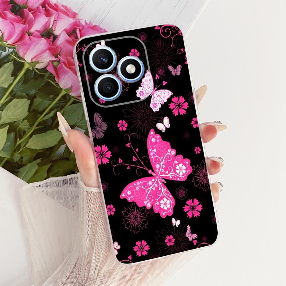 Чехол для Honor X8d 4G Красивая Девушка Павлиний Рисунок Мягкий Силиконовый Чехол для Телефона Для Honor X8d X 8d HonorX8d 4G Fundas Бампер