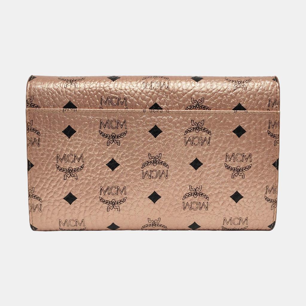 [Pre-Owned] Millie Large Rose Gold Coated Canvas Monogram Crossbody Clutch Shoulder Bag - Very Good #U3V97E