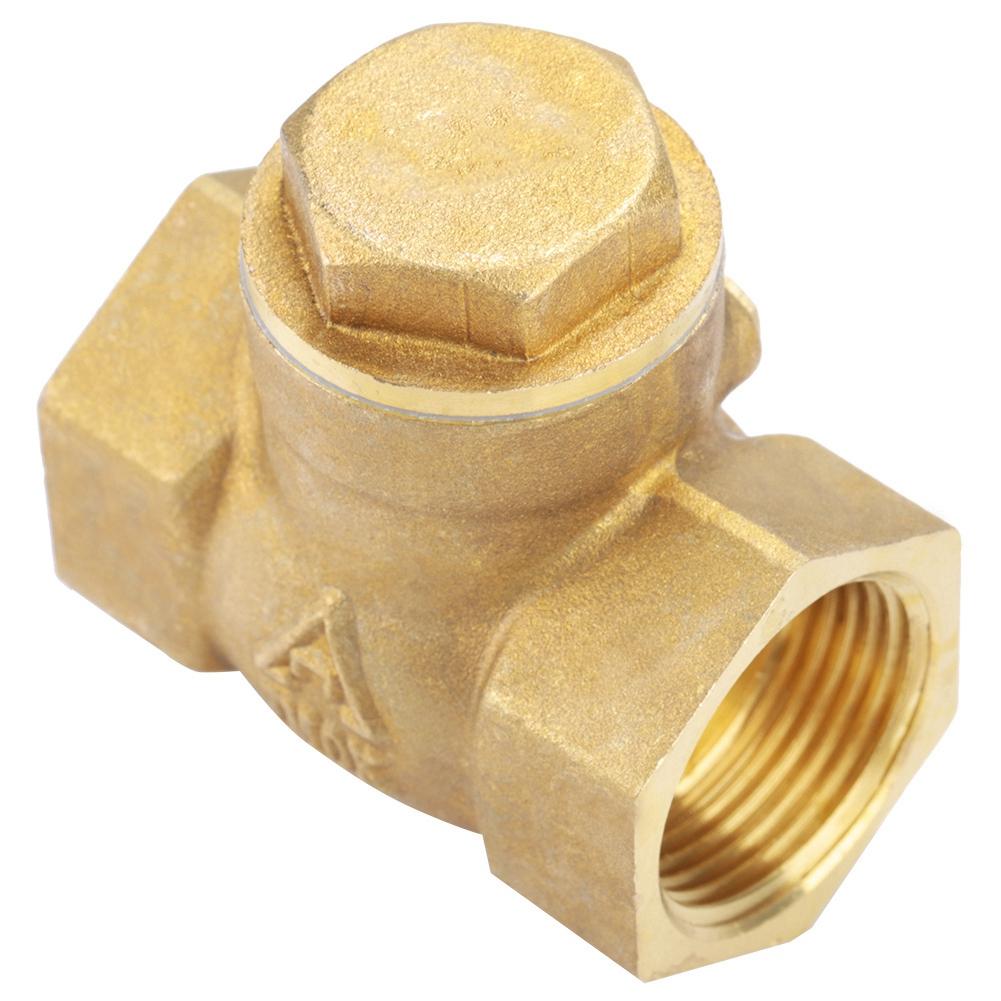Golden Brass One Way Female Thread Swing Check Valve Brass Check Valve Parts (DN20)