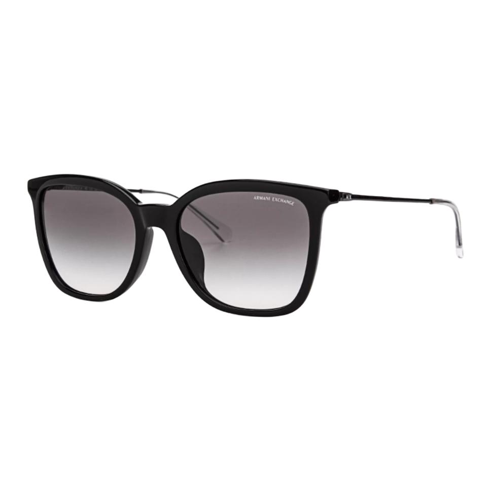 Emporio Armani Авангардные Роскошные Квадратные Солнцезащитные Очки Унисекс Солнцезащитные Очки Глянцево-Черные AX4151SF-815811