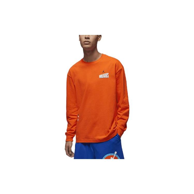 Jordan Flight MVP Sweatshirts Men's Orange Crew Neck Moderate Regular DV8428-817