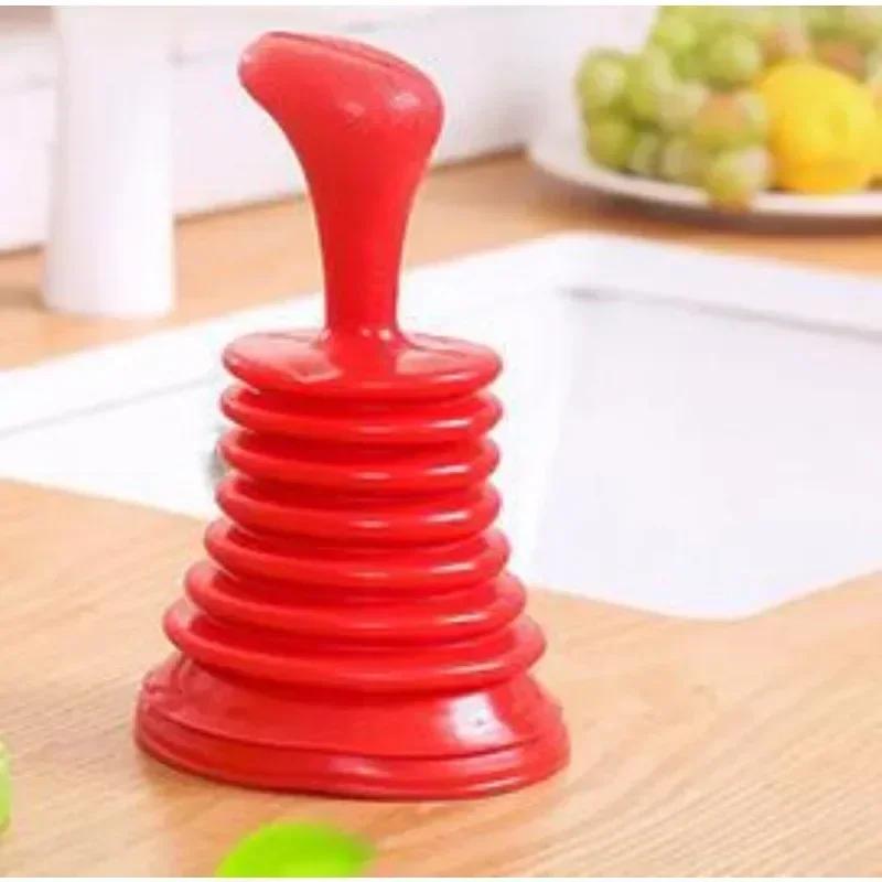 Kitchen Sink Dredge Toilet Squeeze Drainage Cleaner Leather Suction Toilet Suction Bathroom Sewer Anti-clogging Tool