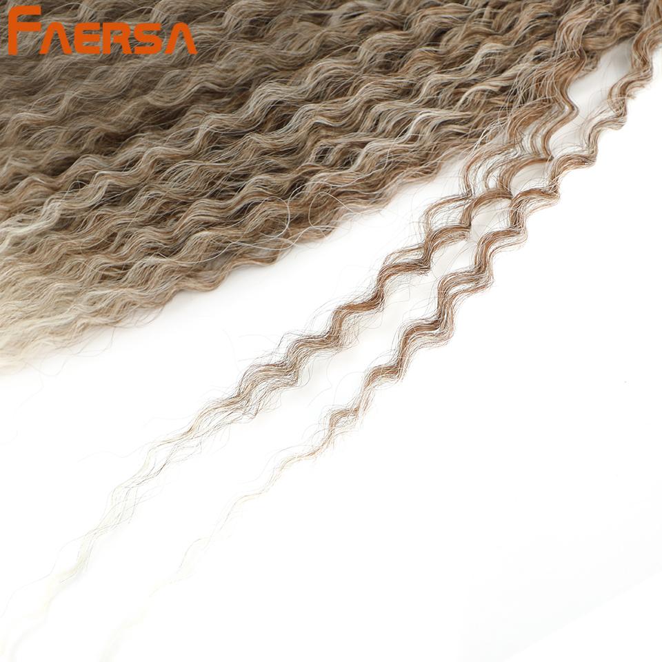 Вязание крючком для волос Бразильские косы Синтетические кудри Мягкие наращивания плетения 20 28 дюймов Афро-вязание крючком Волосы Длинные волны воды Цвет омбре Волосы
