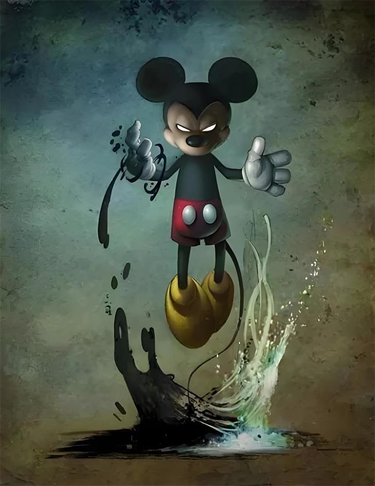 Disney 5D Алмазная Живопись Темный Микки Темный Ужас Преображение Декорация DIY Полная Алмазная Мозаика Инкрустация Набор для Вышивания Крестом Подарок