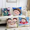 Аниме C-Чиби M-Маруко-тян Наволочка для подушки Двусторонняя плюшевая наволочка – Для автомобиля, дивана, спальни, идеально в качестве подарка.