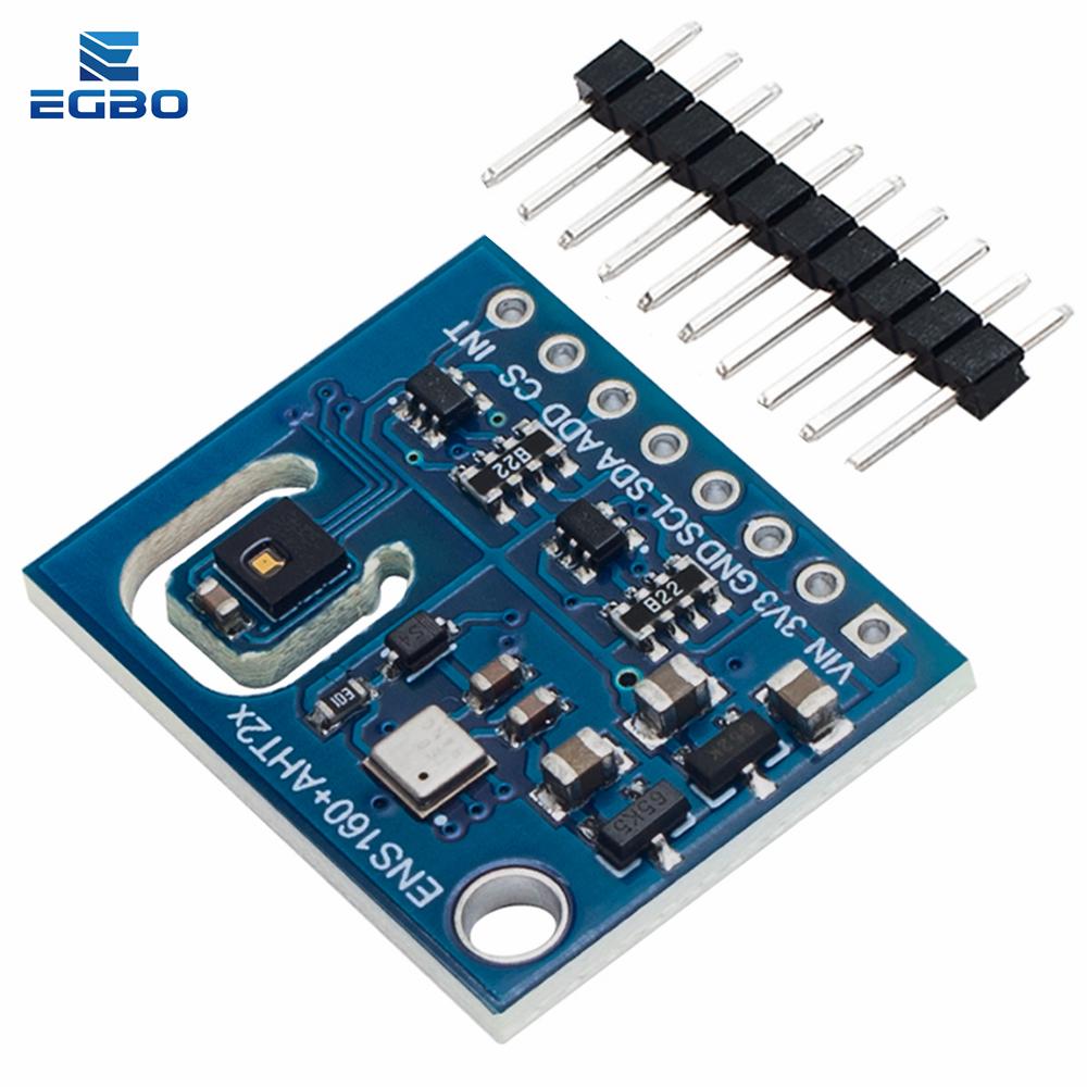 EGBO ENS160+AHT21 CARBON Dioxide CO2 eCO2 TVOC Air Quality And Temperature And Humidity Sensor Replace CCS811 For Arduino