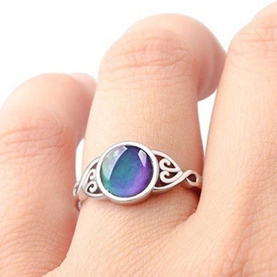 Ювелирное кольцо Геометрическое платье Ювелирный аксессуар Обесцвечивание Настроение Овальное кольцо на палец