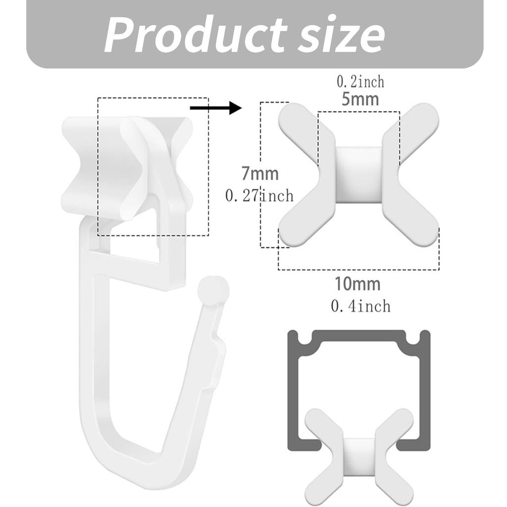 50 шт. Прочные крючки для штор Глайдеры для штор Совместимые с большинством карнизов для штор для плавного движения