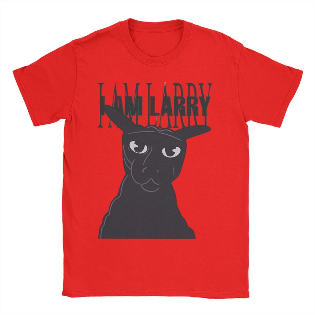 Men TShirts Evil Larry Cat Vintage Pure Cotton Tee Shirt Short Sleeve Dank Brainrot Meme T Shirt Round Collar Plus Size