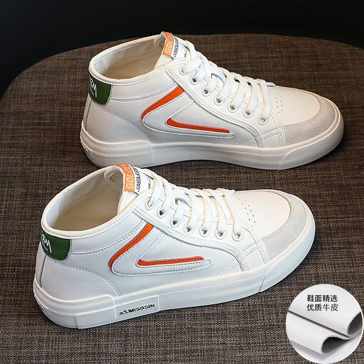 Women's High-top Casual Sport Shoes Summer Autumn New Arrival Canvas Breathable Versatile White Vulcanized Shoes