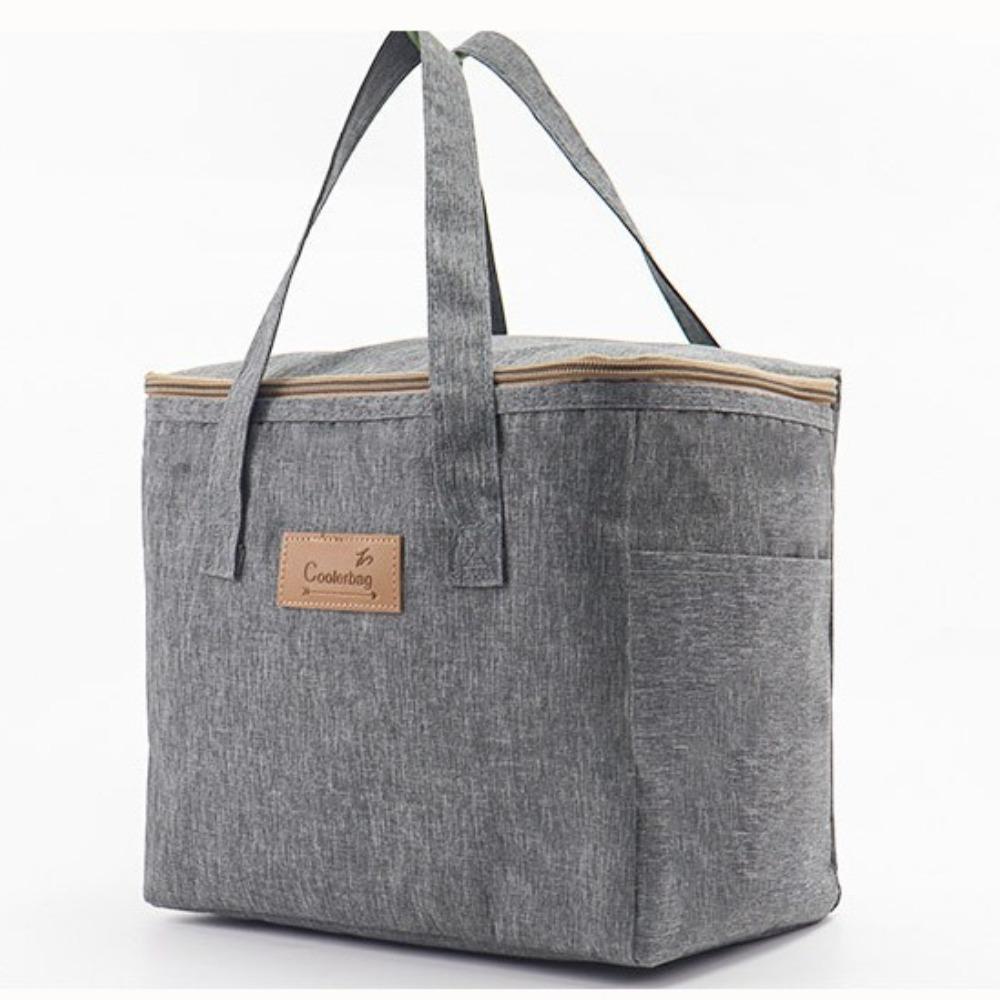 Oxford 4 Pockets Cooler Bag, Portable Handheld Insulated Lunch Bag, Outdoor Picnic Thermal Food Carrier