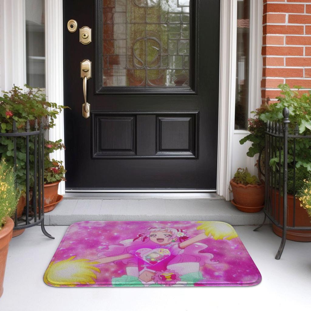 Custom Pretty C-Cures Doormat Non-Slip Entrance Welcome Kitchen Bath Floor Door Mat Sweet Angel Toilet Living Room Carpet Rug