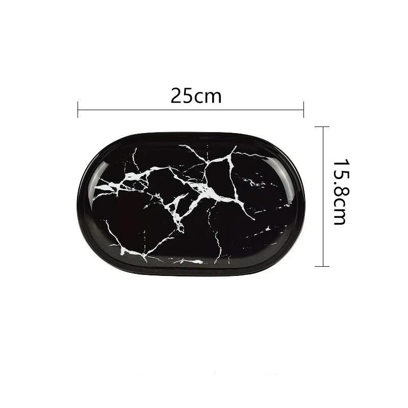 Скандинавский набор керамических мисок под мрамор – Фарфоровая посуда для завтрака, риса, лапши, супа