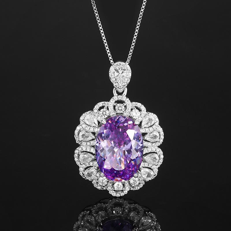 Ювелирные изделия Медное основание Позолоченное Имитация огранки «Птичье гнездо» Яйцевидный Модный кулон Основной камень 13 * 18