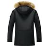 Mens Warm Thick Thermal Outdoor Overcoat Zipper Multi-pocket Men Winter Jacket Fur Collar Casual Hooded Parka Down Jackets