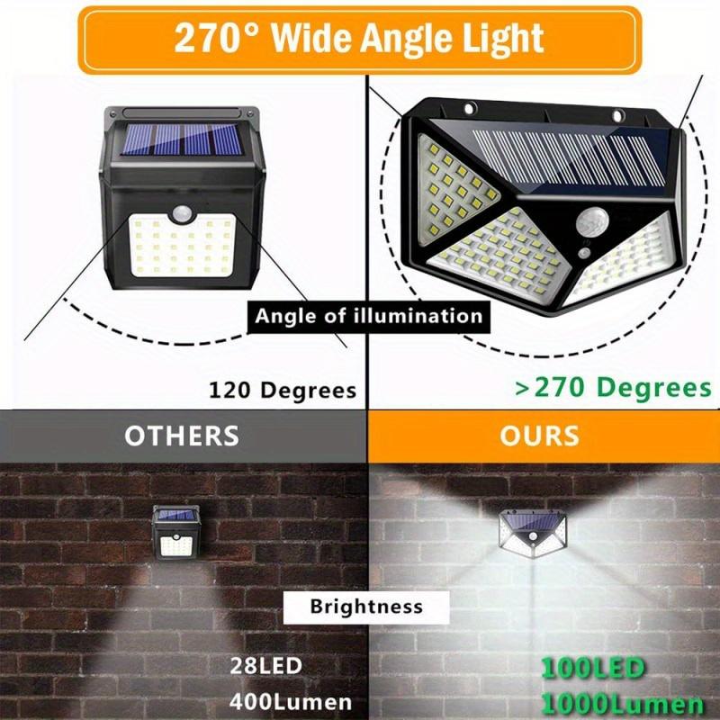 1Pcs LED Solar Light Outdoor Solar Lamp PIR Motion Sensor Waterproof Wall Light for Garden Yard Path Decoration