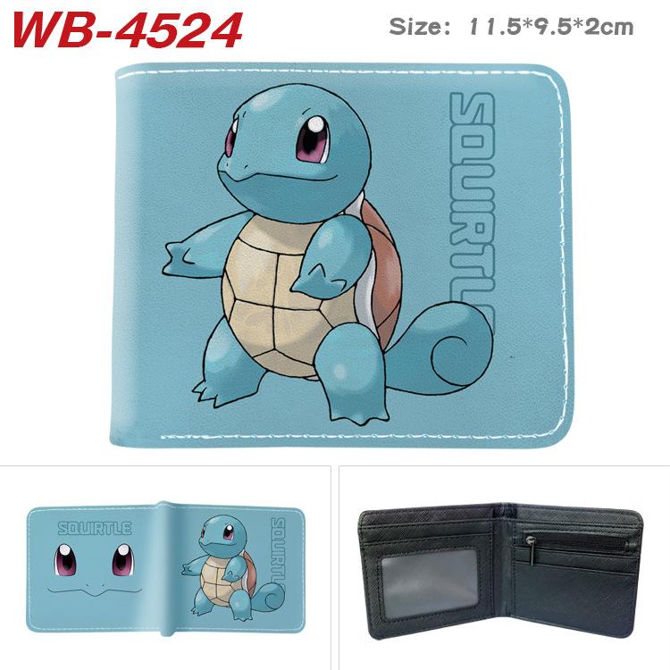 Pokemon Full Color Short Card Holder Folded Coin Purse Cute Pikachu Wallet 1pcs