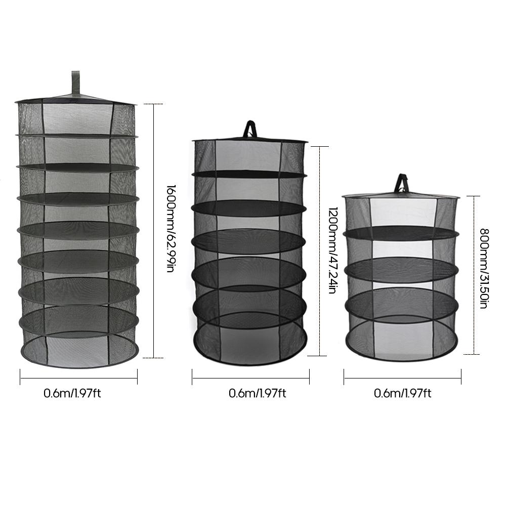 6-слойная подвесная корзина, складная сушилка для сухой травы, сетка для сушилки с отверстием, 600 мм