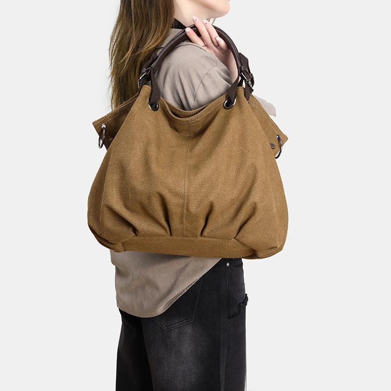 Женская винтажная сумка-карго, сумка через плечо, холщовая сумка, прочная сумка-тоут