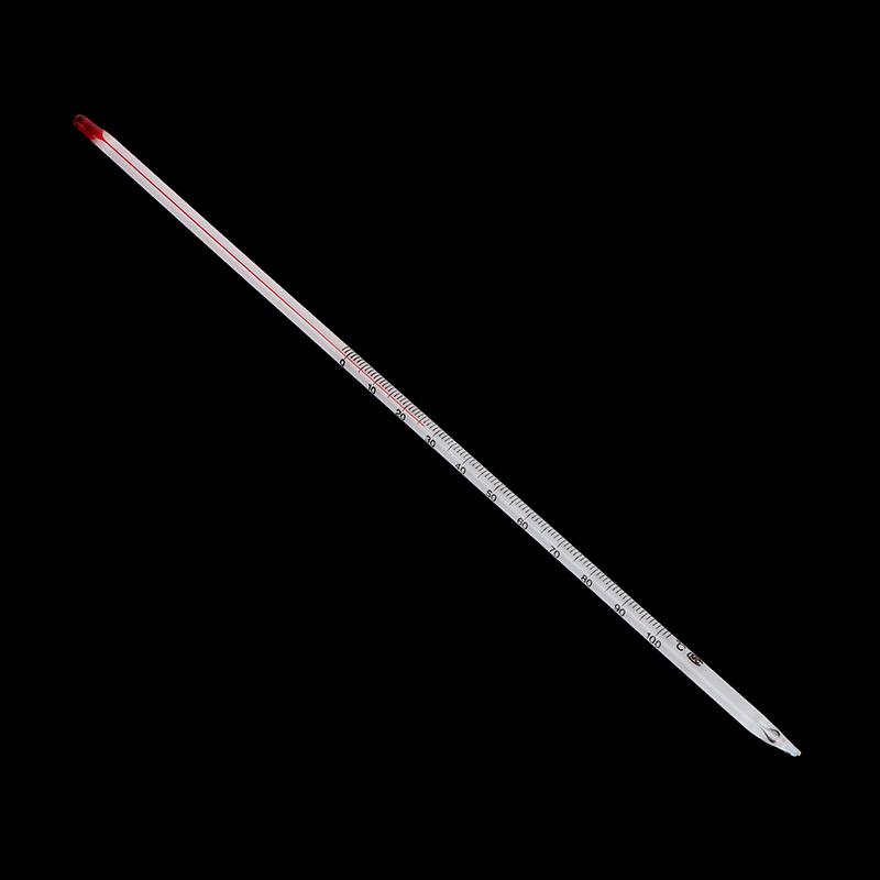 1Pc Glass Thermometer Home Brew Laboratory Red Water Filled Thermometer Glassware For Chemistry Lab School Home Use