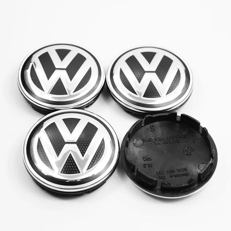 Emblems ABS 4pcs 55mm 56mm 65mm 70mm 76mm Car Wheel Center Caps Hubcap Cover For VW Volkswagen Jetta MK5 Golf Passat Styling 3B7 zf6