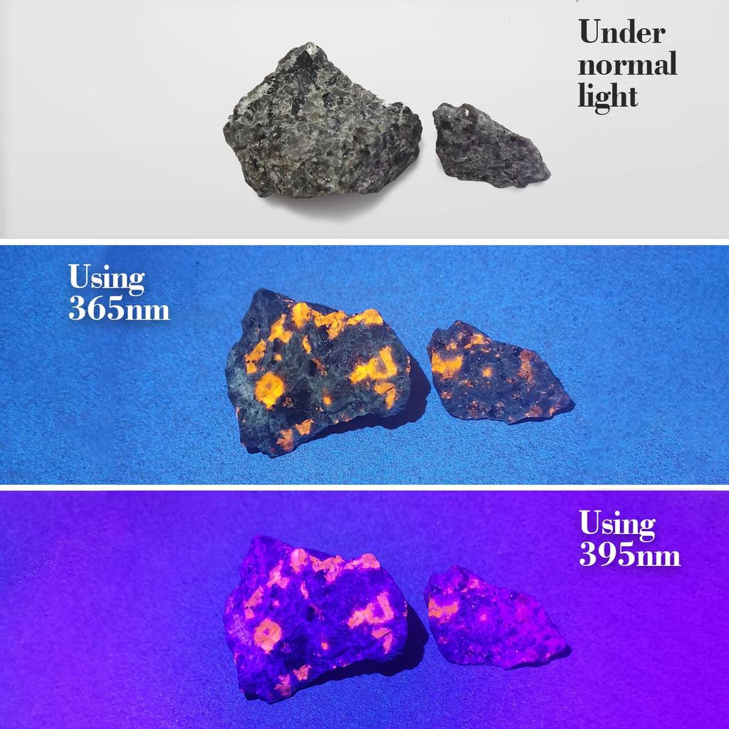 TNATRA UV 365nm 395nm Blacklight Flashlight UV Glue Curing, Dry Stain, Portable, Zoomable Handheld Ultraviolet Flashlight Blacklight