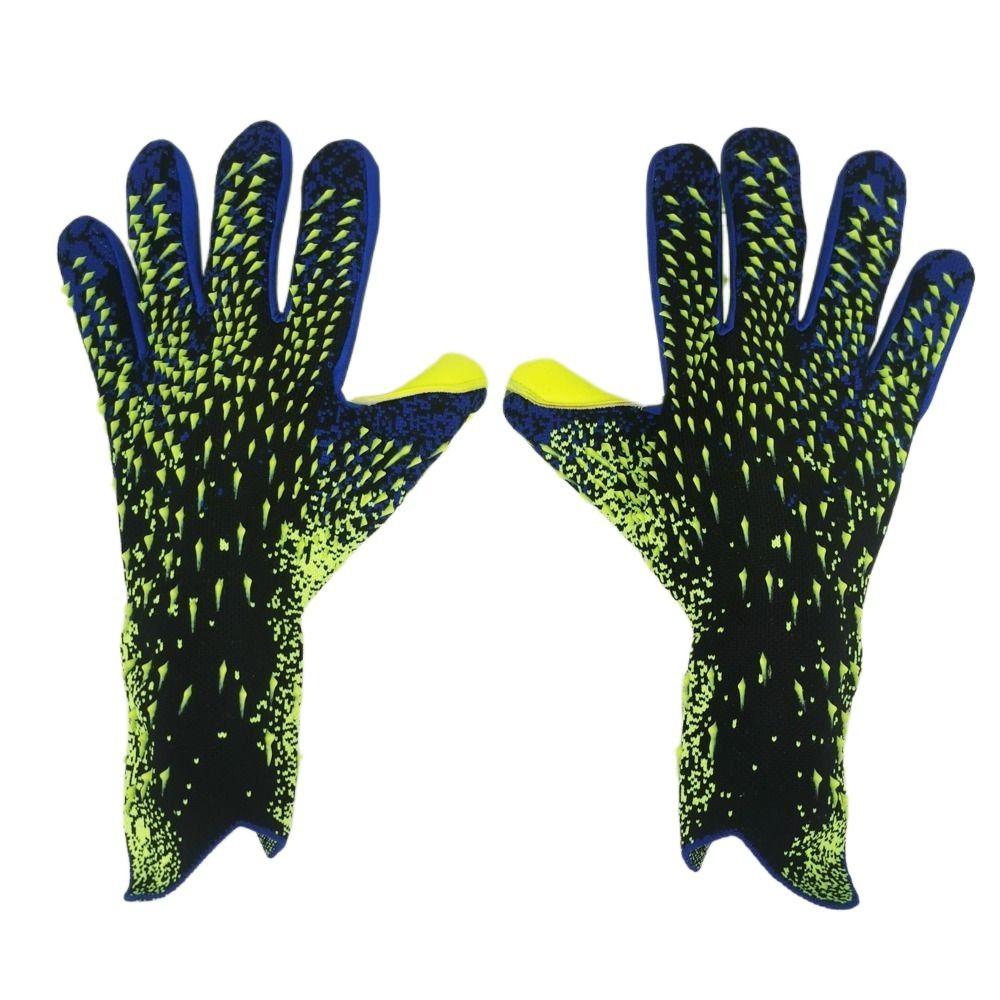 1 Pair Rubber Kids Goalie Gloves Anti-Slip Goalkeeper Gloves Latex Goalkeeper Gloves Play Football