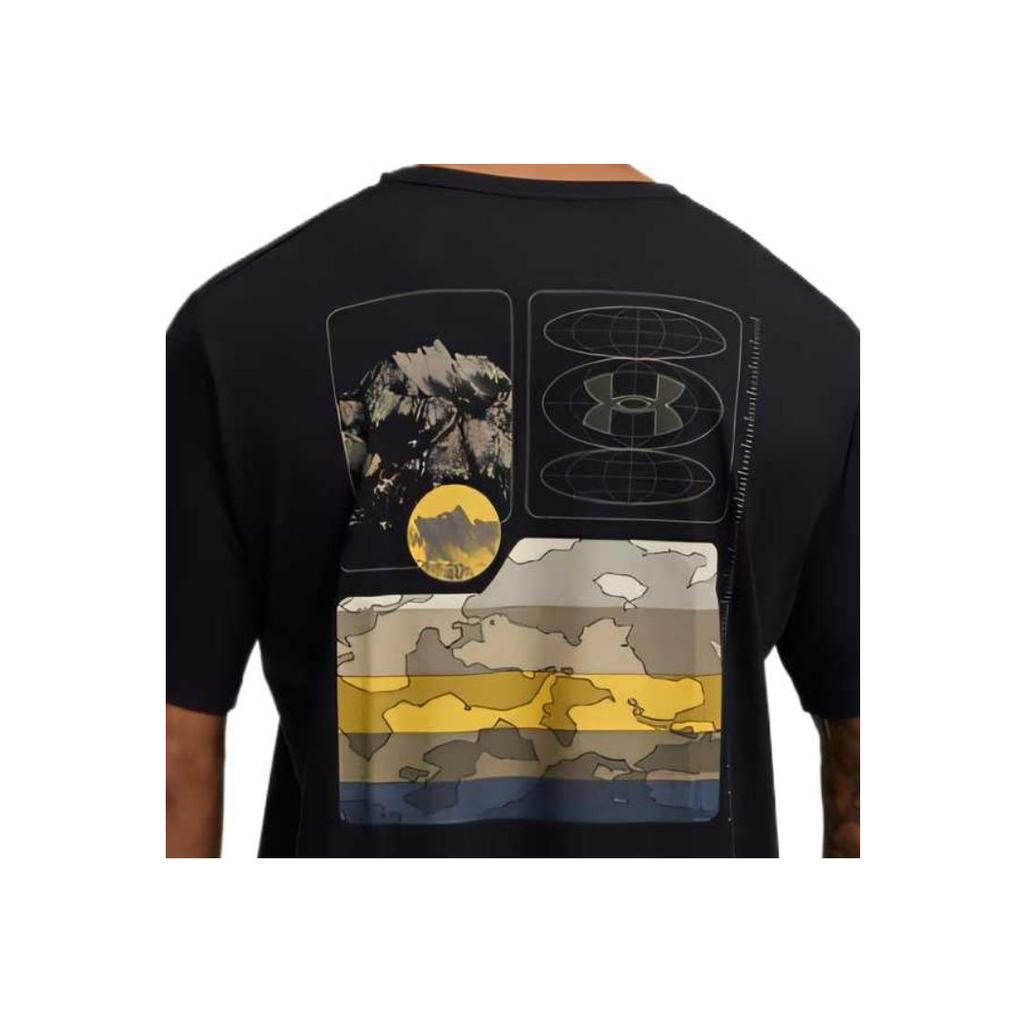 Under Armour Outdoor Mountain Comfortable Stylish Fitted Versatile Short Sleeve T-Shirt Men Tops Black 1390226-001