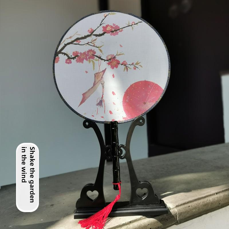 Children's Ancient Style Dance Fan - Girls' Round Hanfu Fan