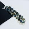 Natural Labradorite Gemstone Handmade 925 Sterling Silver Bracelet, Labradorite Bracelet For Wife , Unisex Bracelet Party Wear Gift