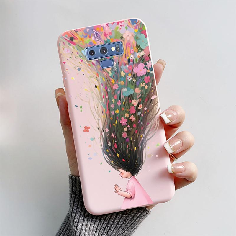For Samsung Galaxy Note 9 Note 8 Phone Case Cute Butterfly Astronaut Pattern Soft Silicone Cover Funda For Samsung Note 8 9 Capa