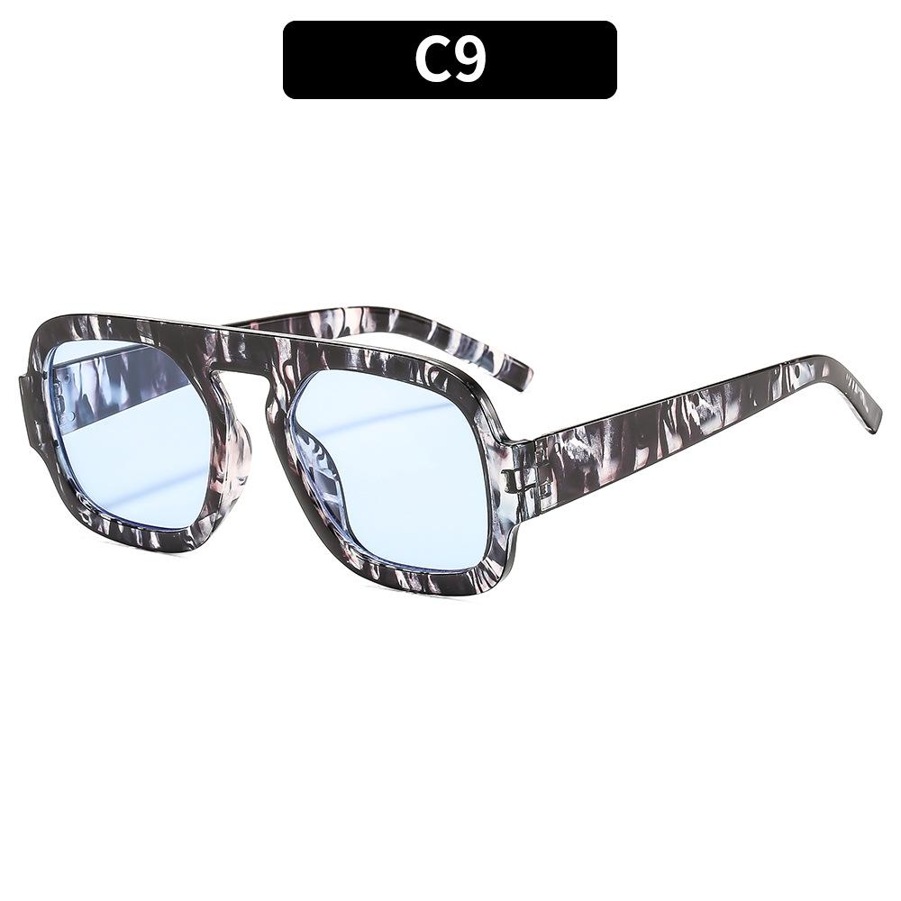 New Cool Double Bridge Oval Sunglasses Fashion Women Summer Sun Shading Eyeglasses Men Driving Sun Protection Eyewear Uv400