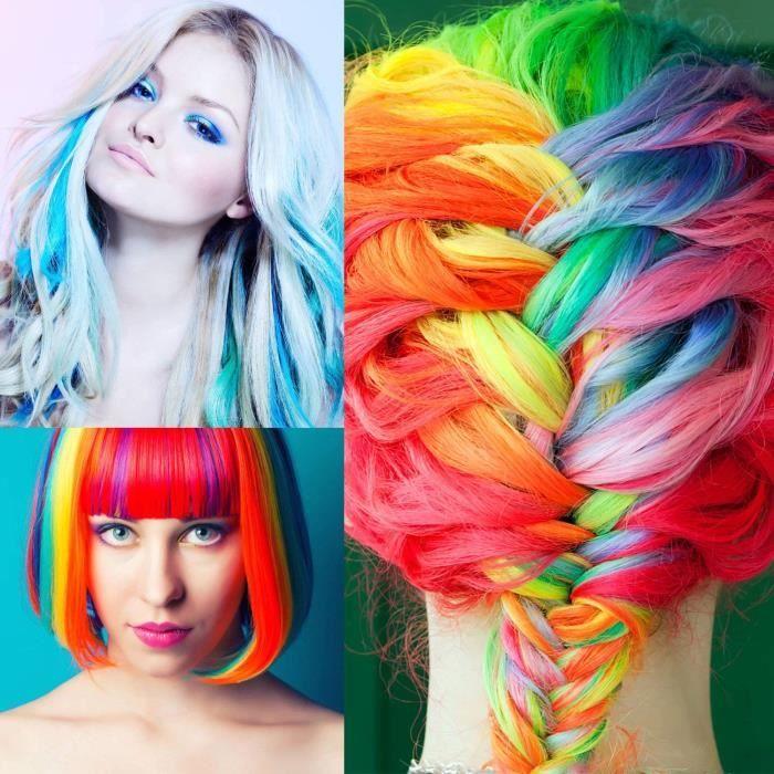 Мелки для волос - Sundix - 24 цвета - Нетоксичные - Смываемые - Временные