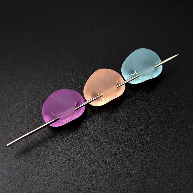 Матовые матовые модные аксессуары «сделай сам», звезда с задним отверстием, 10 шт., бусины с пентаграммой в виде персикового сердца для изготовления ювелирных сережек