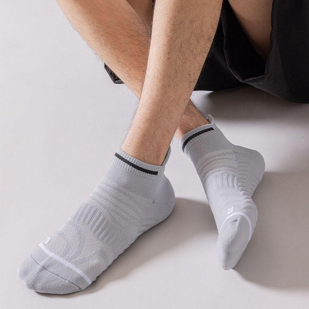 Дышащие носки для бега, утолщенные спортивные фитнес-велосипедные носки-лодочки до щиколотки для мужчин и женщин