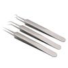 3pcs High Precision Stainless Steel Tweezer Set Elbow Acne Needle Zits Black Head Cosmetic Tools