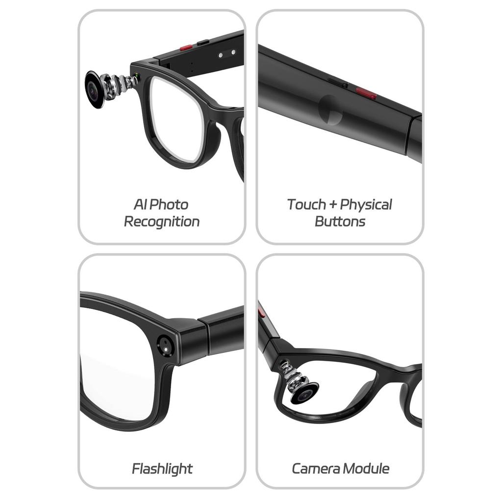 Умные очки G1 с Bluetooth-звонками и голосовым помощником с искусственным интеллектом, камера, видео, очки с линзами против синего света