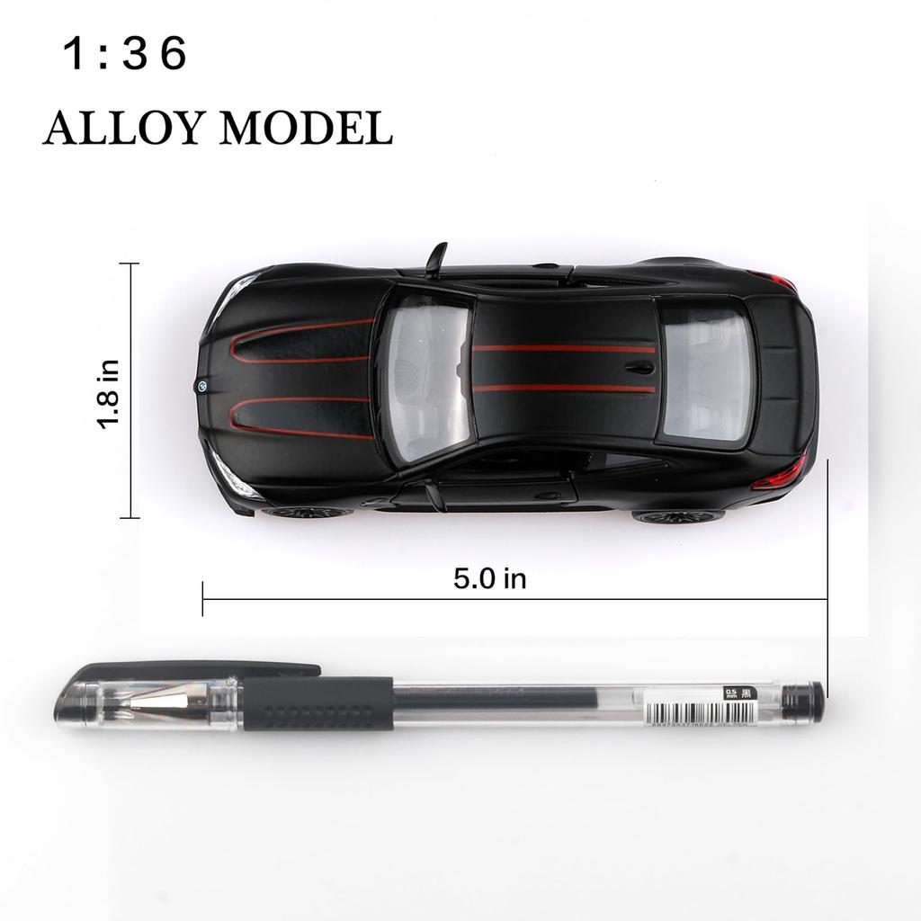 TOKAXI Масштаб 1/36 BMW M4 Литая Миниатюрная Машинка с Функцией Инерционного Движения, Черный, Подарок на День Рождения/Рождество для Мальчиков и Девочек
