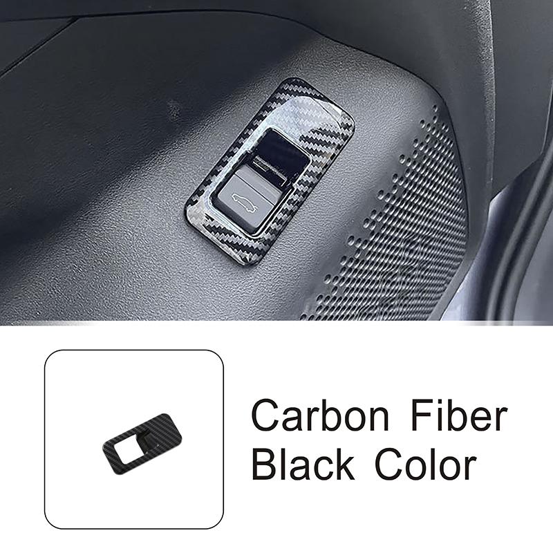 Car Styling Door Swtich Button Frame Decoration Cover Trim For BYD Seal EV -2024 Carbon Fiber Color Interior Accessories