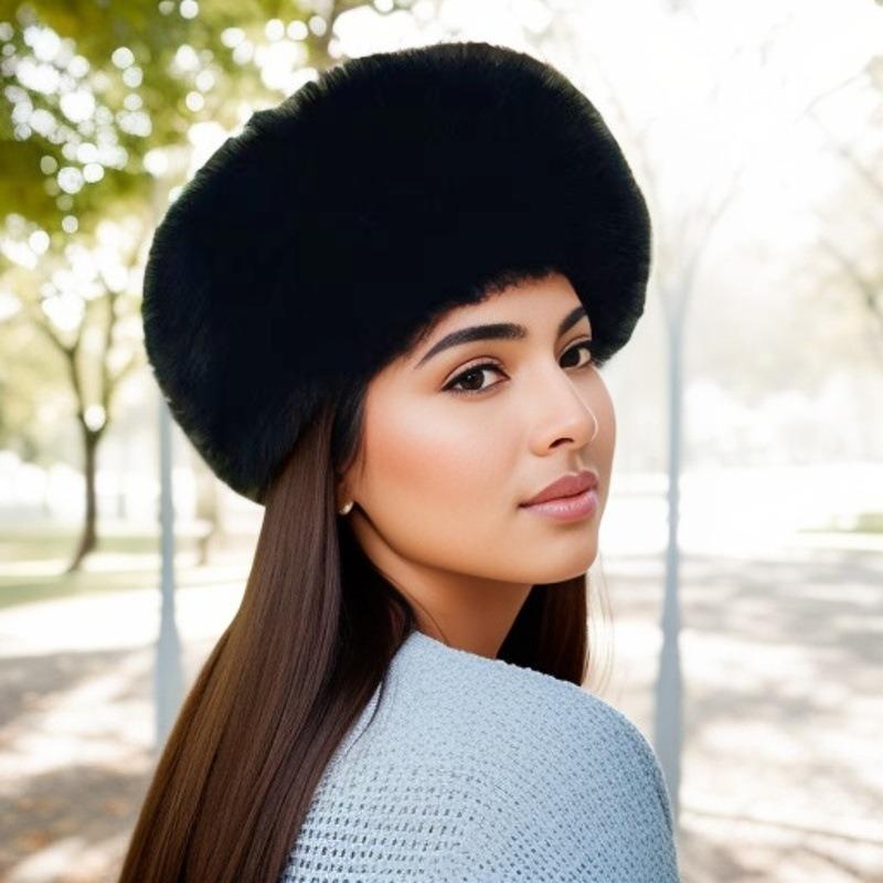 Осенне-зимняя теплая шапка из меха лисы от компании Milliner с плоским верхом, защитная шапка для ушей, милая модная шапка для женщин, уличное зрелое кепи