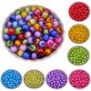 40/20 шт. оптовая продажа акриловые бусины-разделители прозрачные свободные бусины ремесло DIY ожерелье браслет ярких цветов изготовление ювелирных изделий 8/10 мм круглые бусины