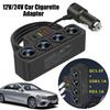 Car 3 In 1 Dual USB Socket 120W Car Cigarette Lighter Splitter 12V 24V Fast Charger Plug Phone Power Adapter for DVR GPS Dashcam